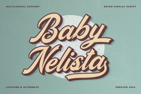Baby Nelista: A Playful, Vintage Script Font for Editorial Charm