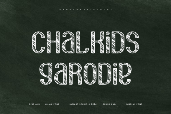 Chalkids Garodie: A Playful Chalk-Style Display Font for Handmade Creators