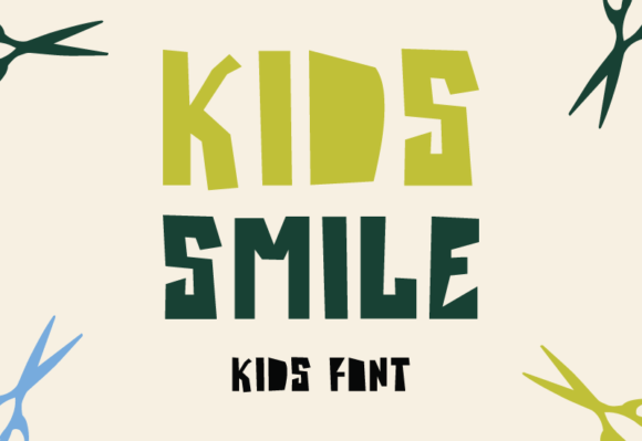 Kids Smile Font: Whimsical Display Type for Editorial Charm