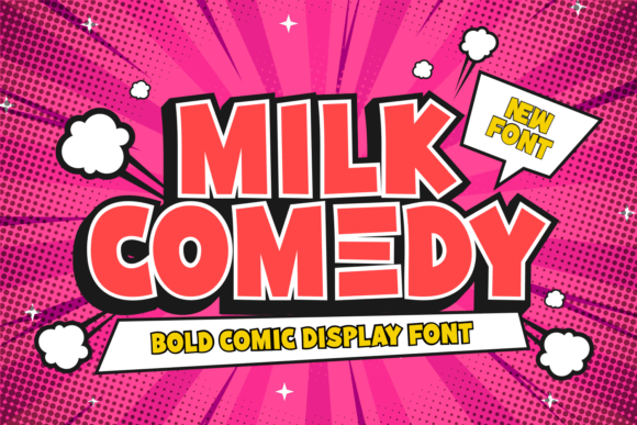 Milk Comedy: A Playful Display Font for Bold Brand Identities