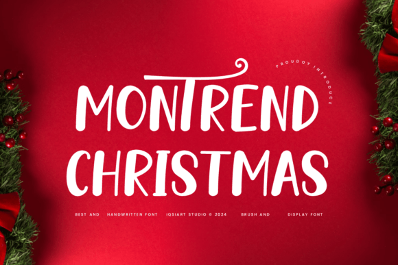 Montrend Christmas: A Festive Display Font That Lands Gently