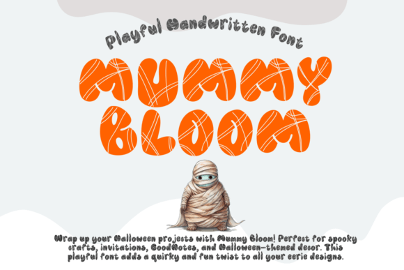 Mummy Bloom: A Playful Display Font for Editorial Halloween Magic