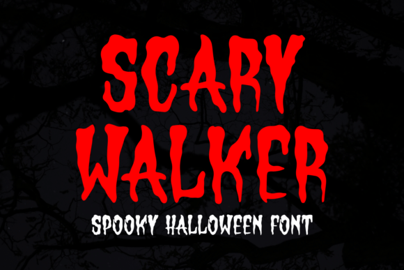 Scary Walker: A Spooky Display Typeface for Halloween Web Design