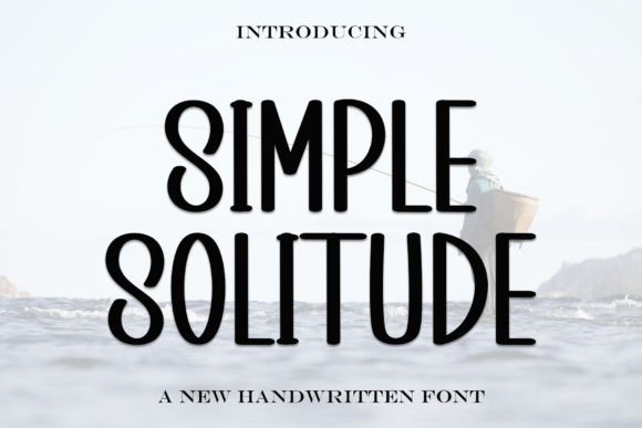 Simple Solitude Font: Festive Charm for Handmade Labels & Holiday Designs