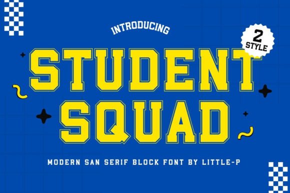 Student Squad: A Collegiate Display Font for Digital Branding