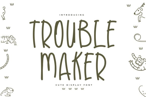 Trouble Maker: A Playful Display Font for Small Business Branding